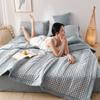 Machine Washable Summer Quilt Single Double Kids Adult Air Condition Thin Blanket Washed Cotton Patchwork Comforter