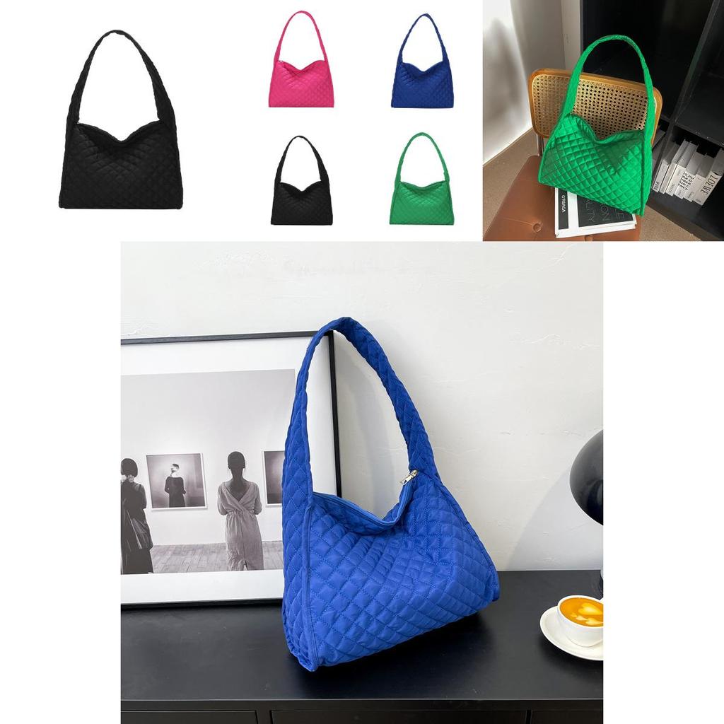 Trendige Nylon-Tragetasche für Damen Herbst Winter 2023 Große Kapazität Gesteppte Umhängetasche