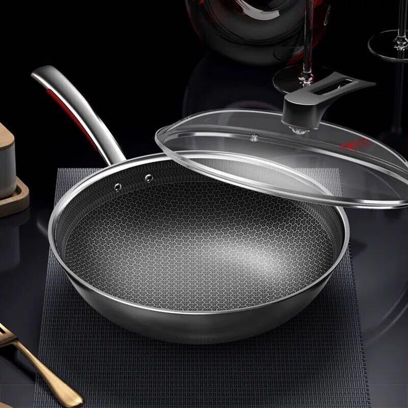 Kangbache 316 Stainless Steel Honeycomb Wok