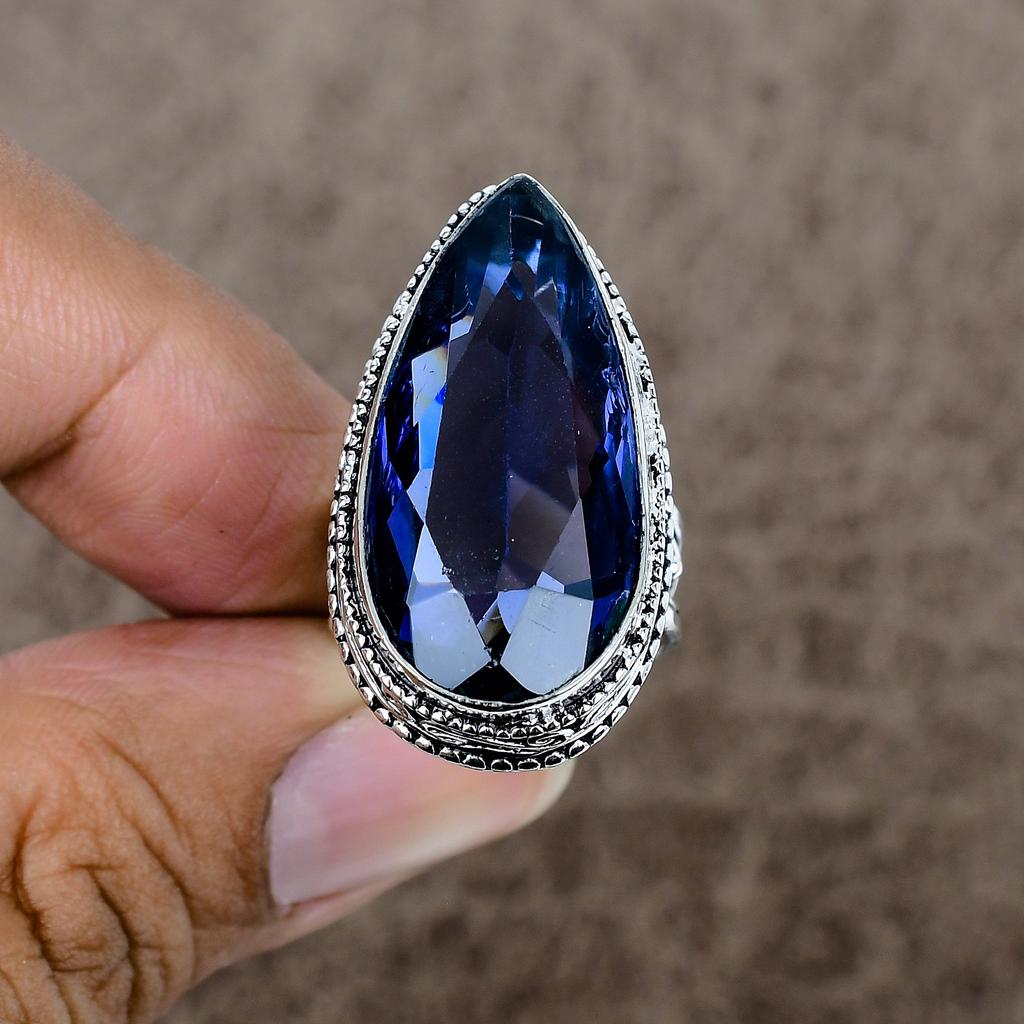 Amethyst Genstone Handmade 925 Sterling Silver Jewelry Ring Size 7 KKG-483