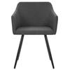 Dining Chairs 2 pcs Dark Grey Fabric