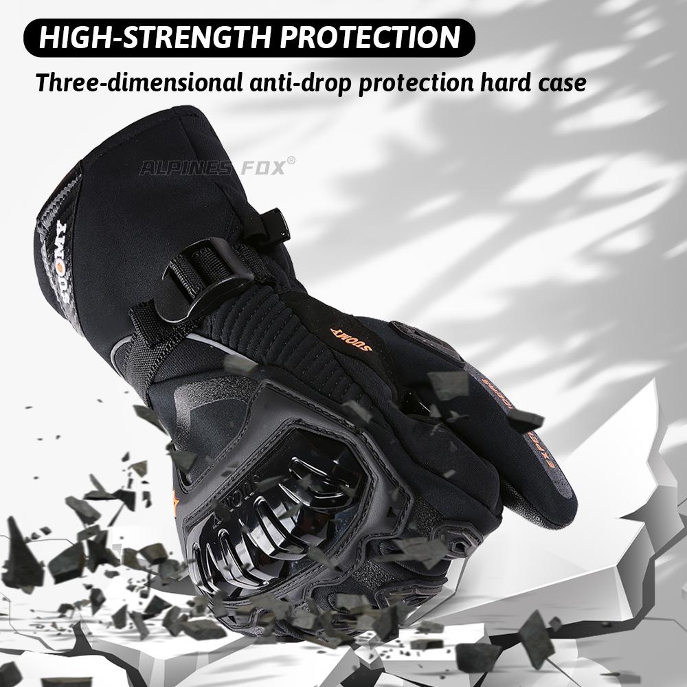 Cycling Gloves Can Touch Screen Waterproof and Warm Electric Vehicle Long Windproof Gloves