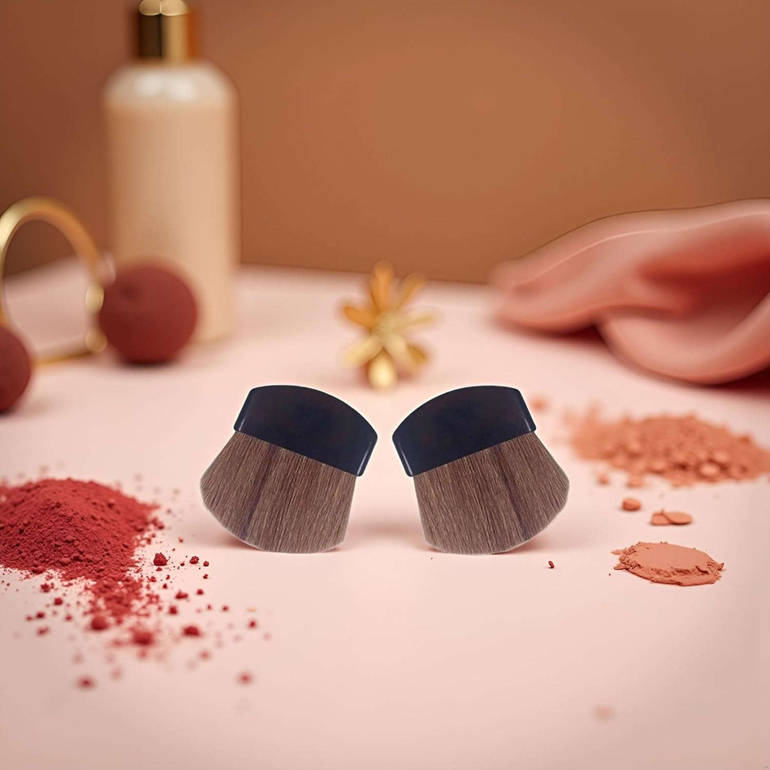 Mini Powder Brush, 2Pcs Small Makeup Brush Facial Makeup Brush, Blush Brushes, Makeup Brushes and Tools