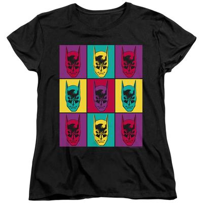 Batman Warhol Batman Damen T-Shirt Schwarz Offiziell Lizenziert
