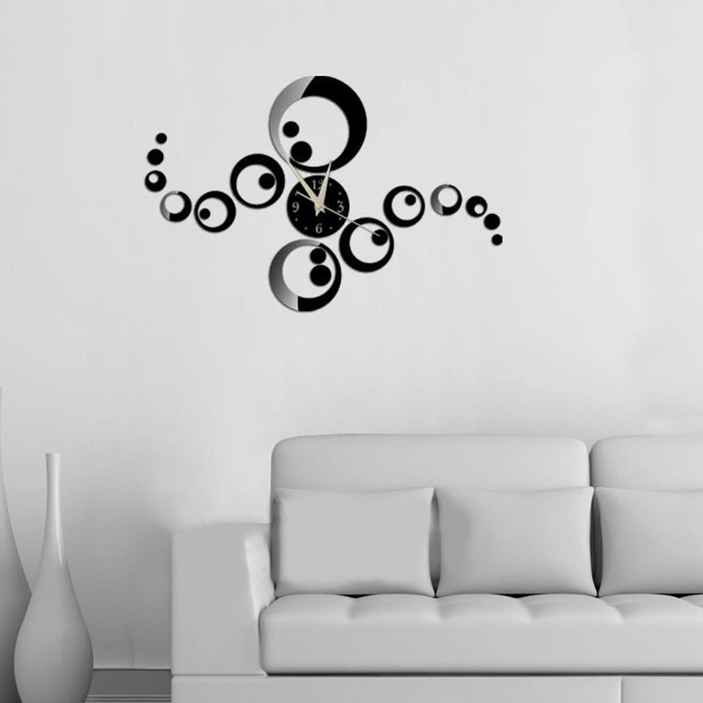 Buy Modern DIY 3D Mirror Art Wall Sticker Clock CA022 Home Living Room