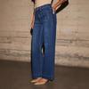 2025 Spring Women's High-Waisted Wide-Leg Retro Jeans - Slimming and Versatile Style