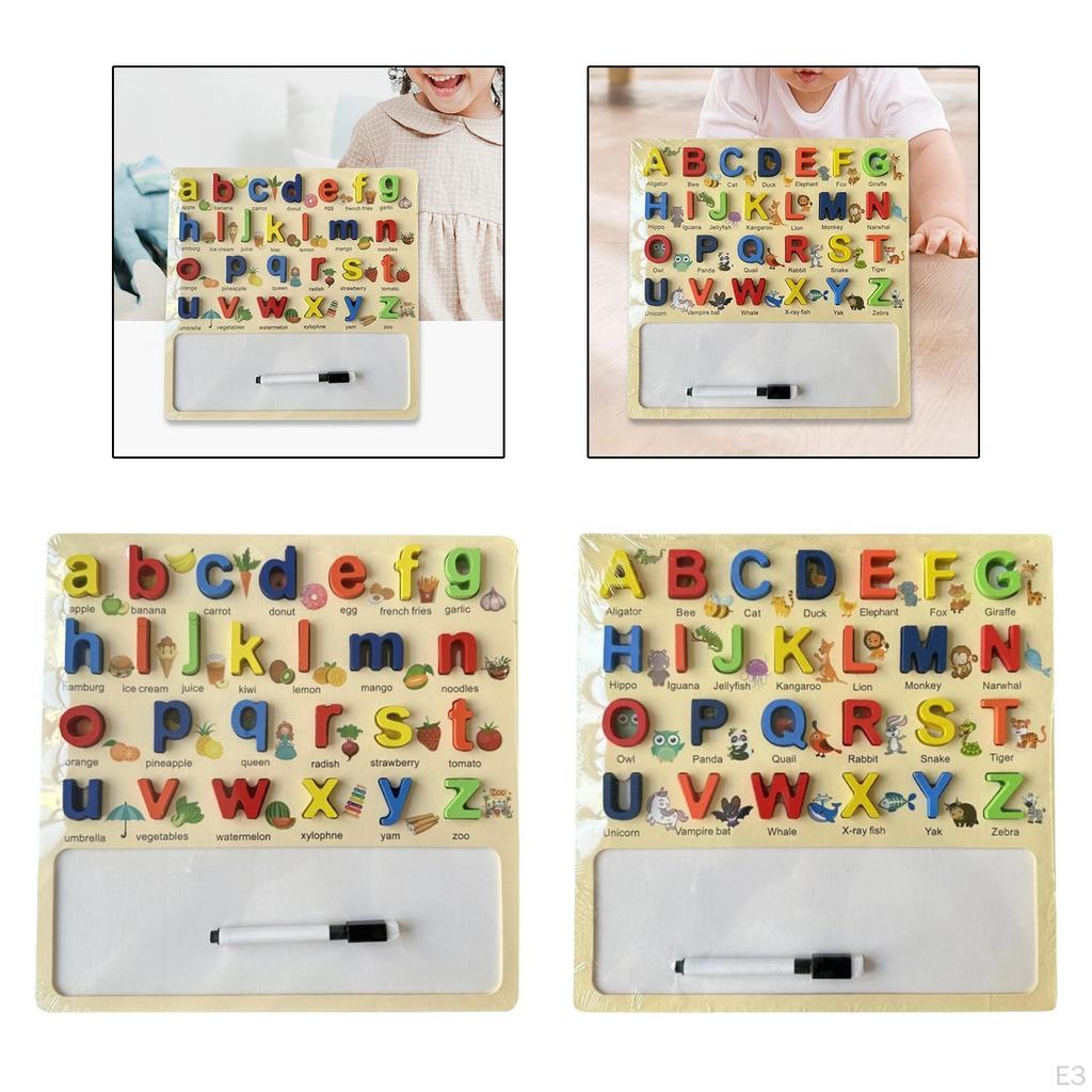 Alphabet Puzzle Board 30x30cm Interactive Preschool Learning Valentines Day Gifts for Kids
