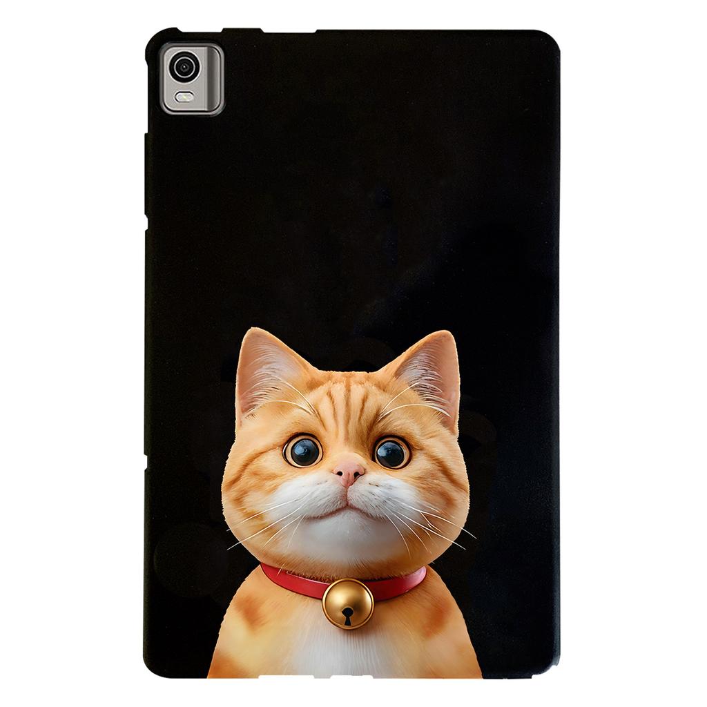 Cartoon-Welpen-Katze, weiche schwarze TPU-Schutzhülle für Nokia T21, Nokia T10, stoßfeste Tablet-Hüllen