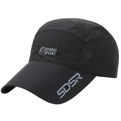 WHITE FANG Hat Cap Cycling Quick Drying Breathable Lightweight Outdoor Sports Men Women CZA395 (Black)