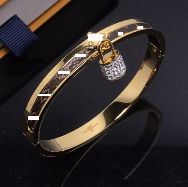 Europäisches & Amerikanisches Vintage Lederarmband mit Farbverlauf und Schloss-Design