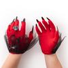 Halloween Animal Gloves, Plush LatexGhostClaw Covers, Escape Room, Haunted House ThemePark Horror Costume Props