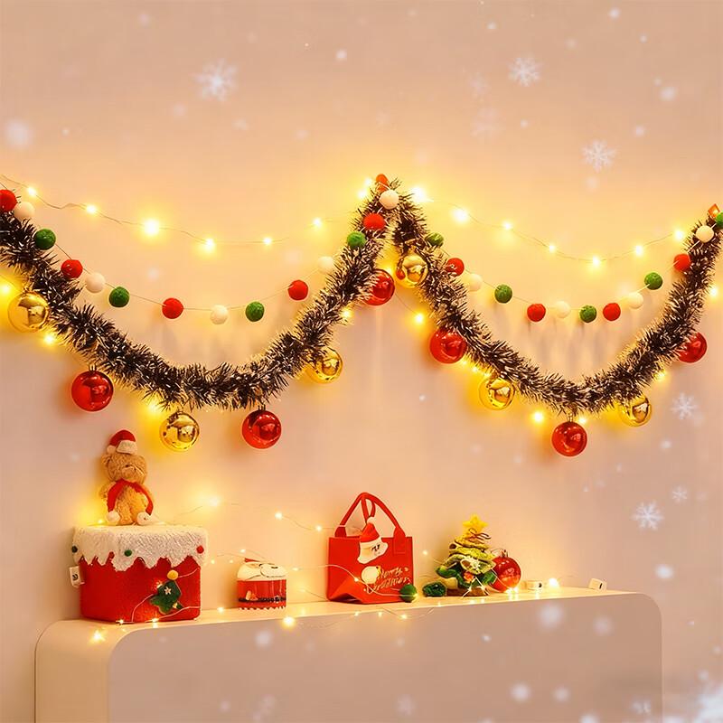 

Рождественская гирлянда из мишуры