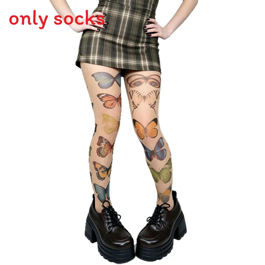 Large Size Y2k Girl Silk Stockings With Elastic Shaping And Animal Pattern For Youth
