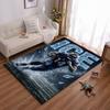 "Ice-Themed Football Player Action Rug Non-slip rug suitable for living room and bedroom sofas."