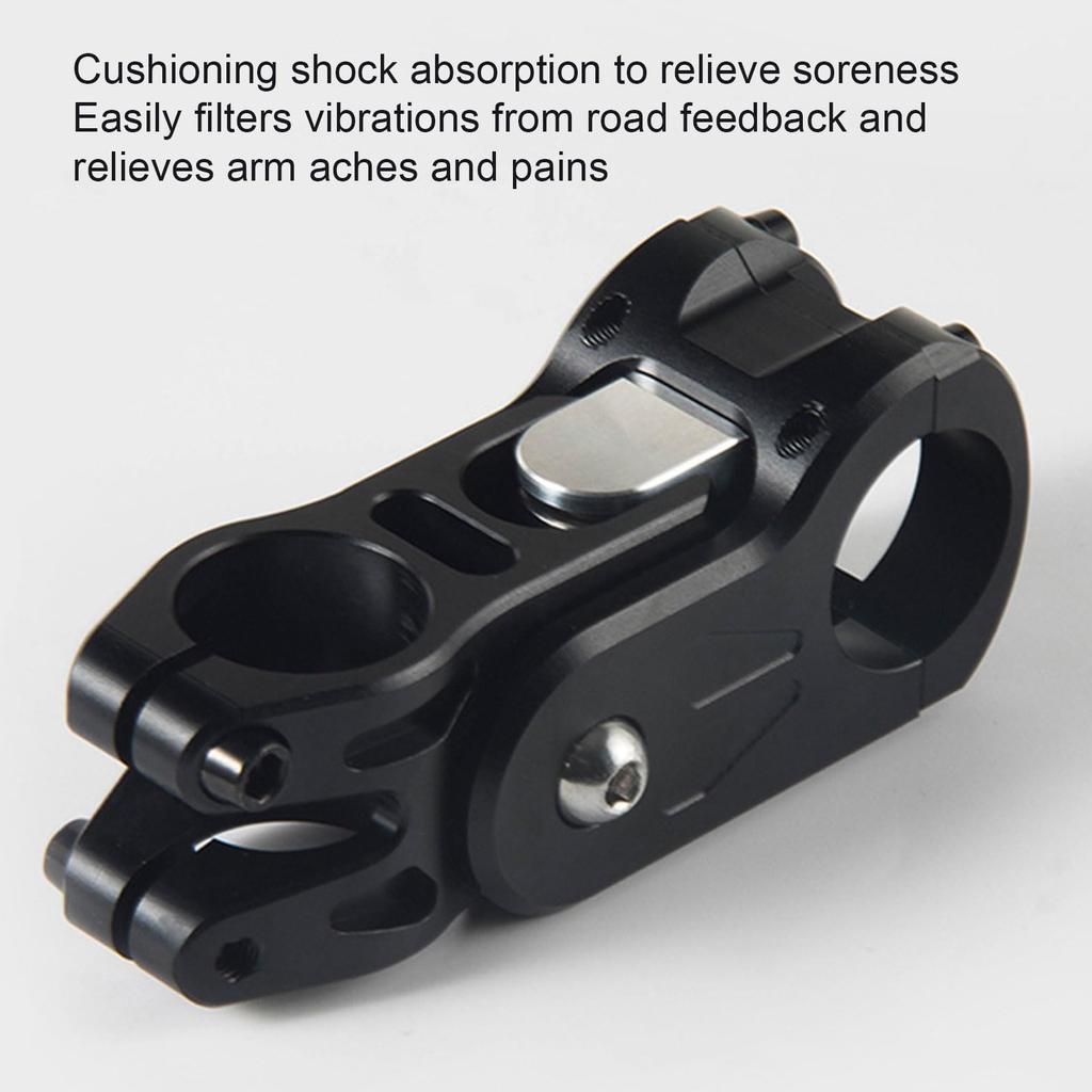 CNC Alloy Bike Front Fork Stem with 22mm Shock for Road and Mountain Bikes Stem, 28.6" Stroke, (Black)