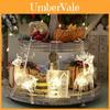 Christmas Acrylic House With Lights And Deer Decor For Holiday Home Ornament