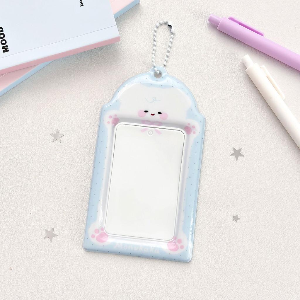MINKYS Cute Animal 3 inch Kpop Photocard Holder Photo Card Bus Card Holder Bag Pendant Back To School Stationery