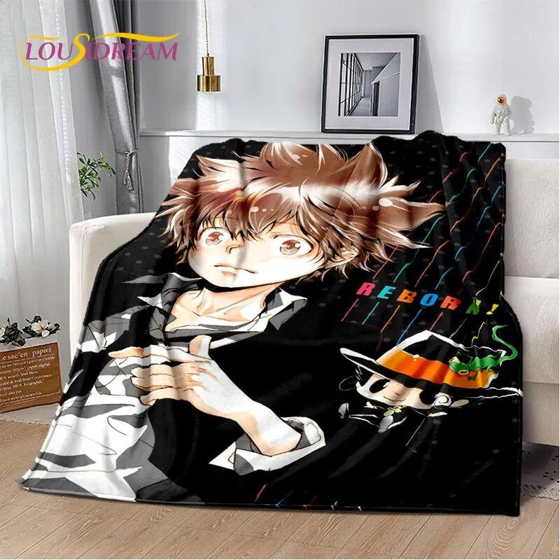 Anime Teachers Hitman Reborn Soft Plush Blanket,Flannel Blanket Throw Blanket for Living Room Bedroom Bed Sofa Picnic Cover Kids