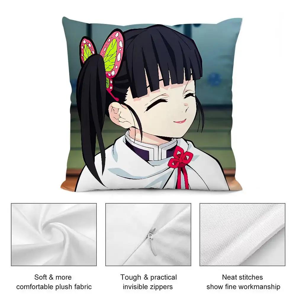 Anime Tsuyuri Kanao Pillow Case Cushion Cover Soft Cute Throw Pillow Case For Car Sofa Pillowcase Polyester With Zipper