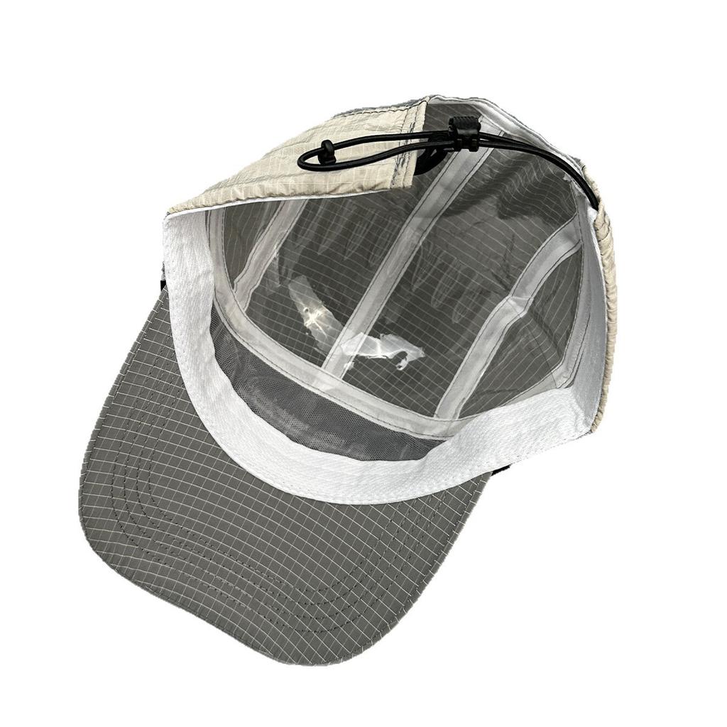Spring And Summer Outdoor Quick-Drying Color Matching Embroidery Letter Plaid Baseball Cap Men'S And Women'S Breathable Retro Cap
