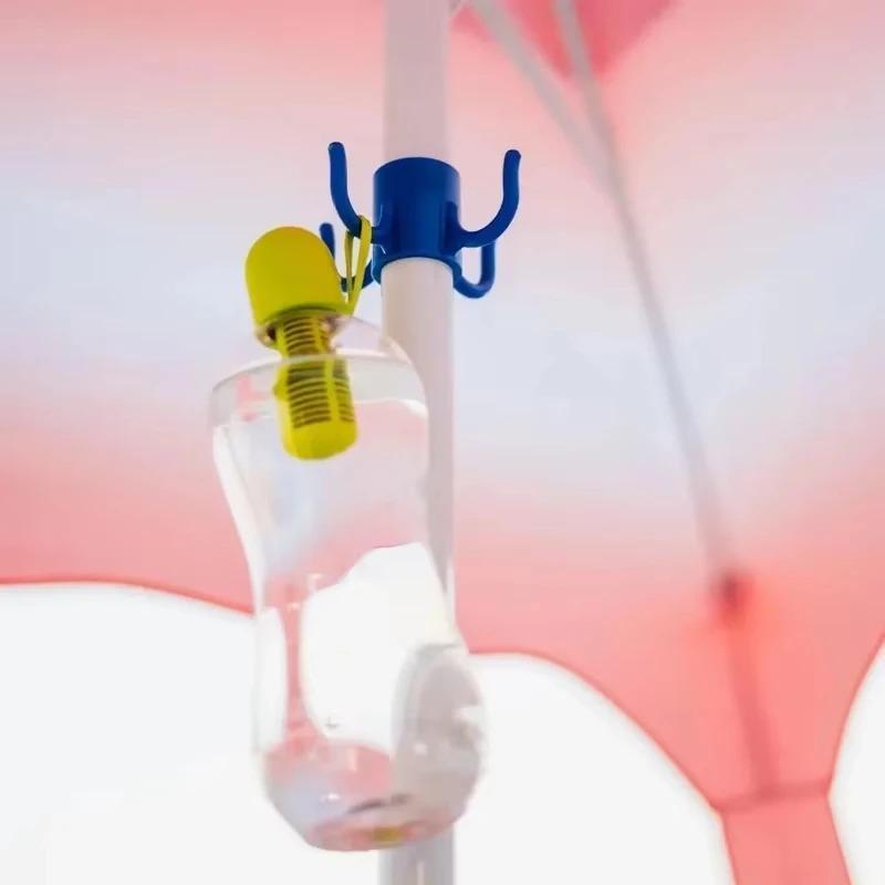 Przenośny Haczyk Wieszak na Parasol Plażowy Outdoorowy Wszechstronny Oszczędzający Miejsce Czteroramienny Haczyk Użyteczne Odporne na Zużycie Akcesoria do Parasola