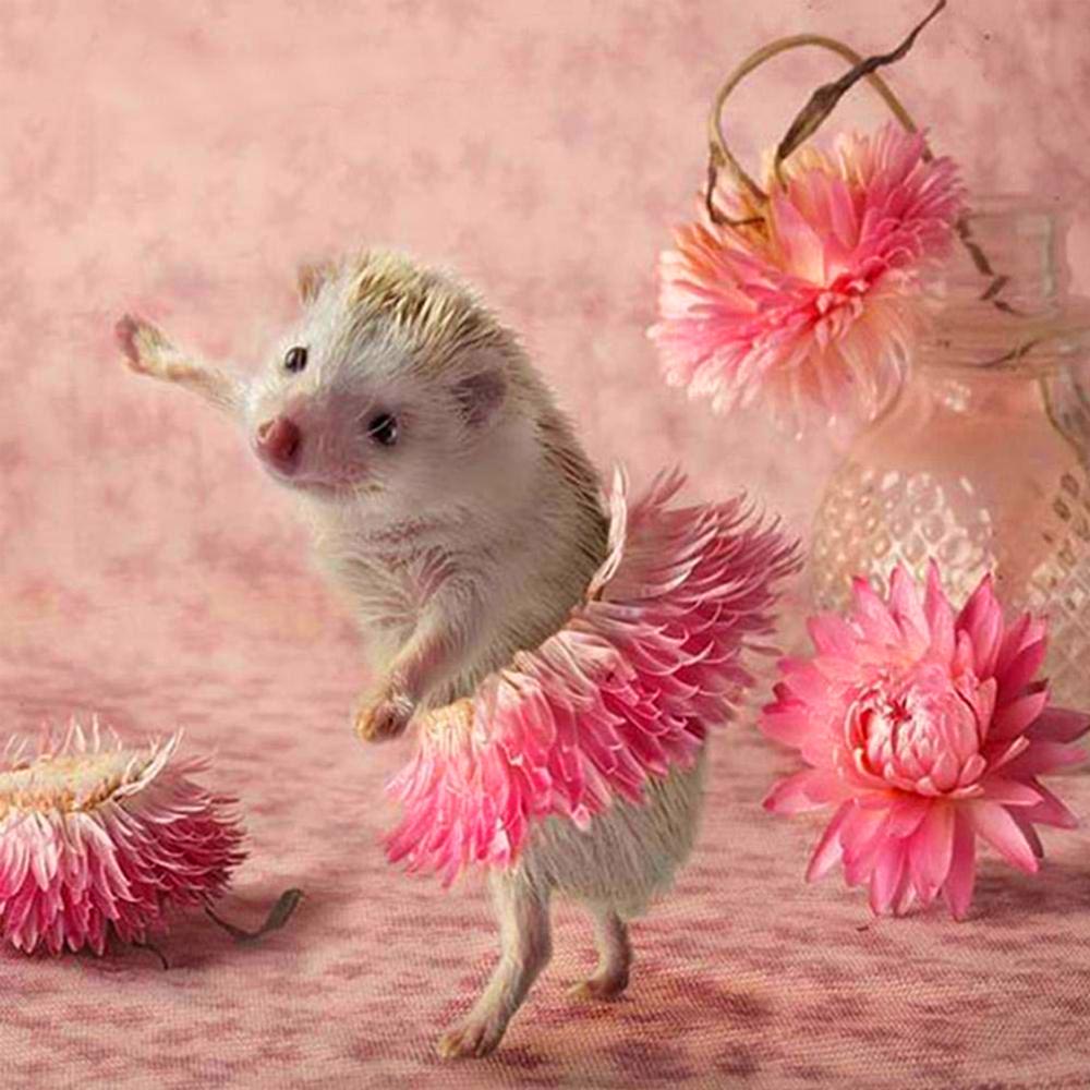 5D Diamond Embroidery Flowers Hedgehog DIY Diamond Painting Cross Stitch Diamond Rhinestones Decor Painting