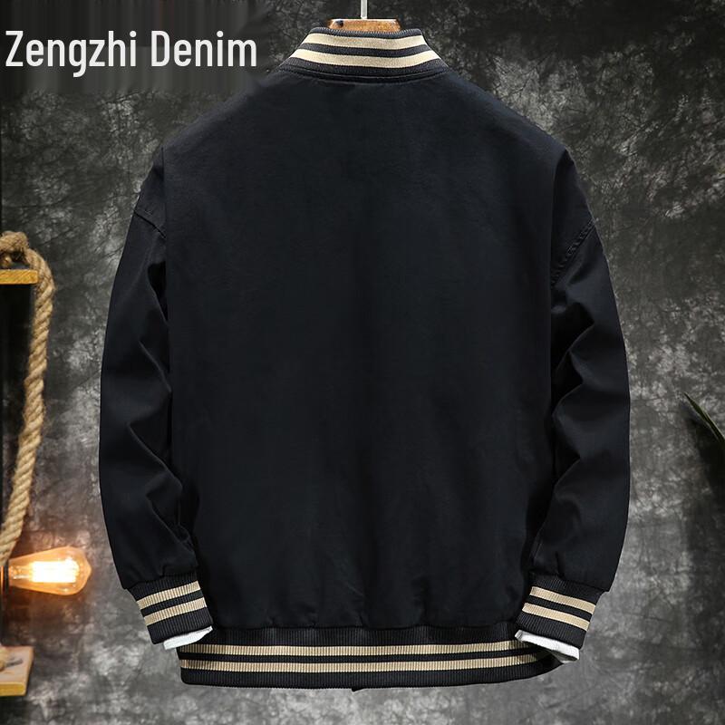 Pánská džínová bomber bunda se stojáčkem