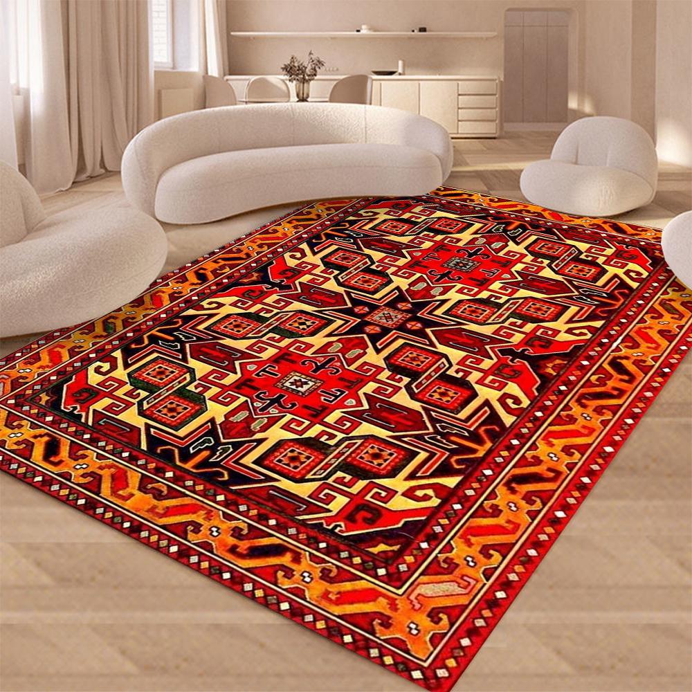 

Ковер Бохо Ретро для Гостиной Геометрическое Украшение Роскошный Коврик Прикроватный для Спальни Складной Нескользящий Мягкий Мат Моющийся Декор 40x60cm16x24in