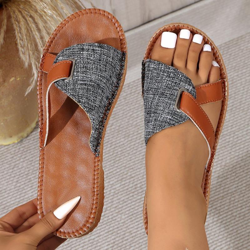Fashion Women Slippers Outside Casual Beach Shoes Summer New Fashion Flat Sandals Walking Rome Lightweight Slippers Women Slides Women