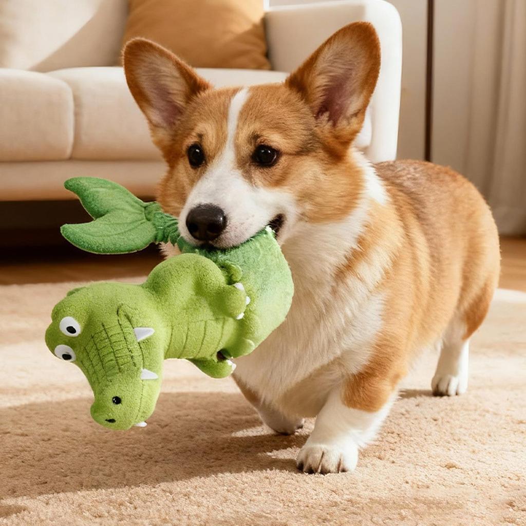 Dog Toy Alligator Squeaker Long Lasting Smooth Safe Game Squeaky Dog Toys For Puppy Animal Indoor Outdoor Home Daily Boredom