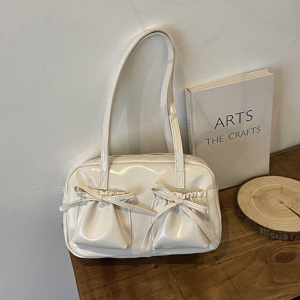 Koreanische Fliege Schultertasche Y2k Ballett Damen Handtasche süße Bänder Bowling Tote Bag Damen