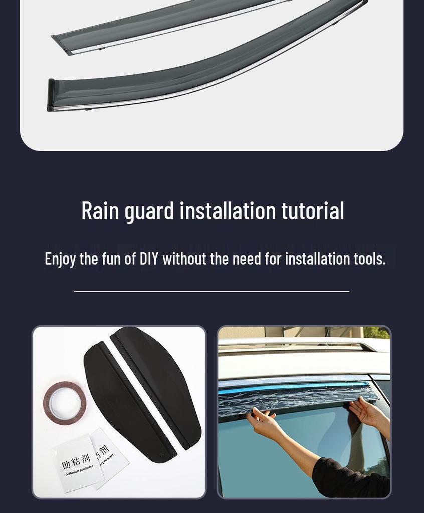 Waterproof Rain Shields for Land Cruiser Prado Windows: Modified Exterior Visors
