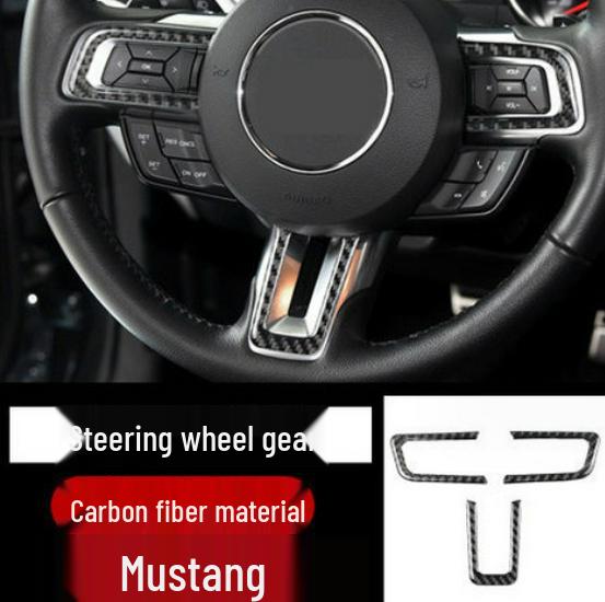 Ford Mustang Kohlefaser Interieur Zierleisten-Set: Konsole, Lenkrad, Schalthebel, Lüftungsdüse