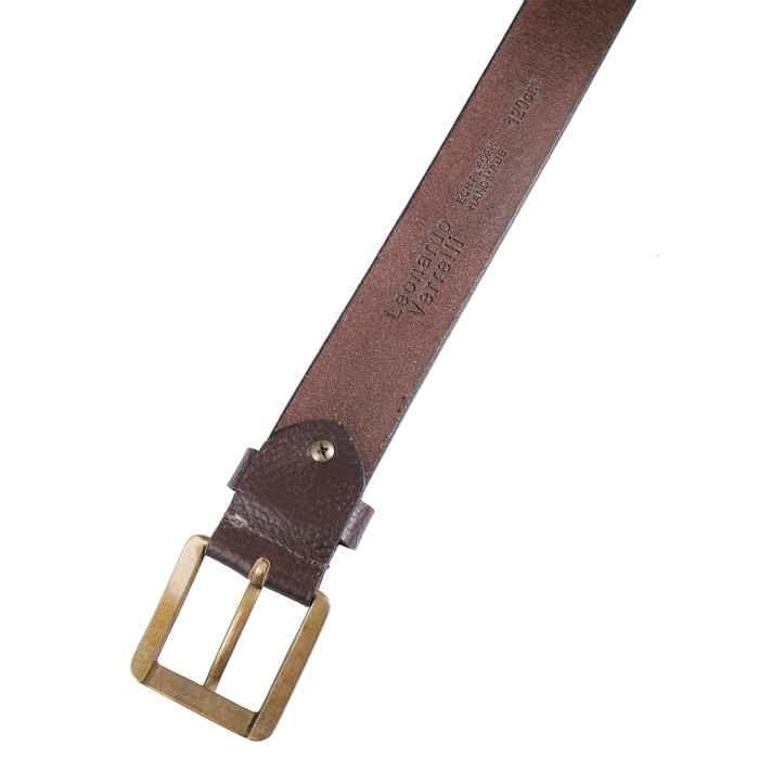 Ceinture - LEONARDO VERRELLI - Modèle 90 cm - Cuir véritable - Marron - Boucle ardillon