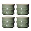 4Pcs Cup Ceramic Small Teacups for Home Use Decorative Household Water Cups Dishwasher Safe Modern Craftsmanship