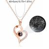 1PC 100 Languages Personalized Anniversary Custom Photo Projection Necklace Wedding Multiple Options Available