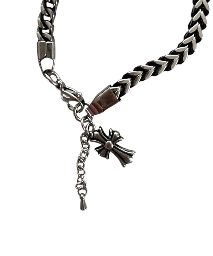 Sk8Er Rock Cross Vintage Surgical Steel Bracelet ((Streel))