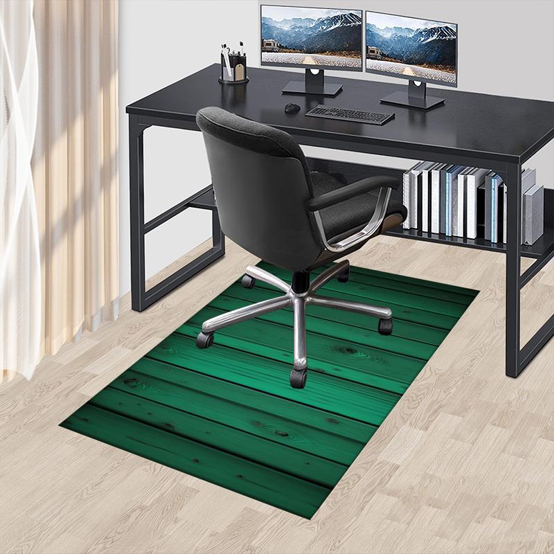 

wooden planks green texture Crystal Velvet chair mat Area Rug - Non-Slip, Floor Mat, Office Desk Chair Rugs, Bedroom Decor.Christmas Gift-1106045 60cm by 90cm