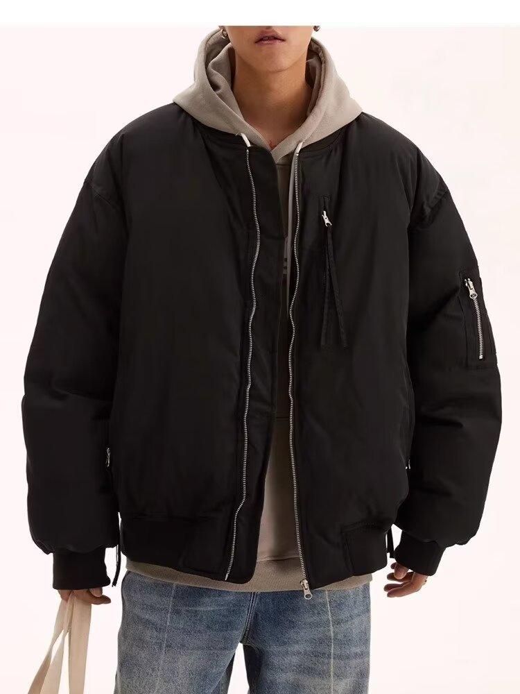 Dámská retro bomber bunda s více kapsami - Trendy americký baseballový styl pro jaro a podzim