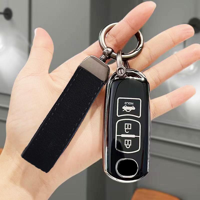 Silver Edge Tpu Car Key Case Keyless Shell Fob For Mazda Cx-3 Cx3 Cx-5 Cx5 Cx7 2 3 5 6 Bl Bm Gj Atenza Axela Demio Cx-9 Cx8
