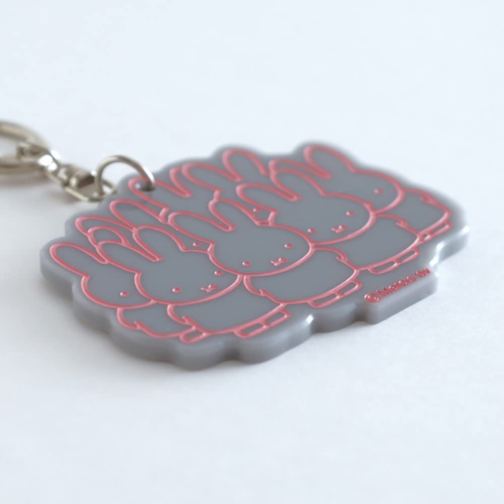 Green Flash Miffy Keychain Gray BM-222