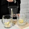 ZISIZ Thickened Glass Portable Ice Bucket