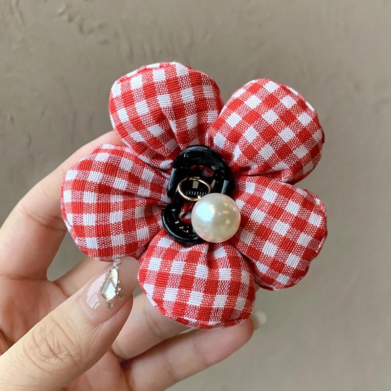 New Korean Creative Flower Hair Claw Headdress Women Girl Trendy Design Hairpin Crab Barrette Vacation Hair Accessories