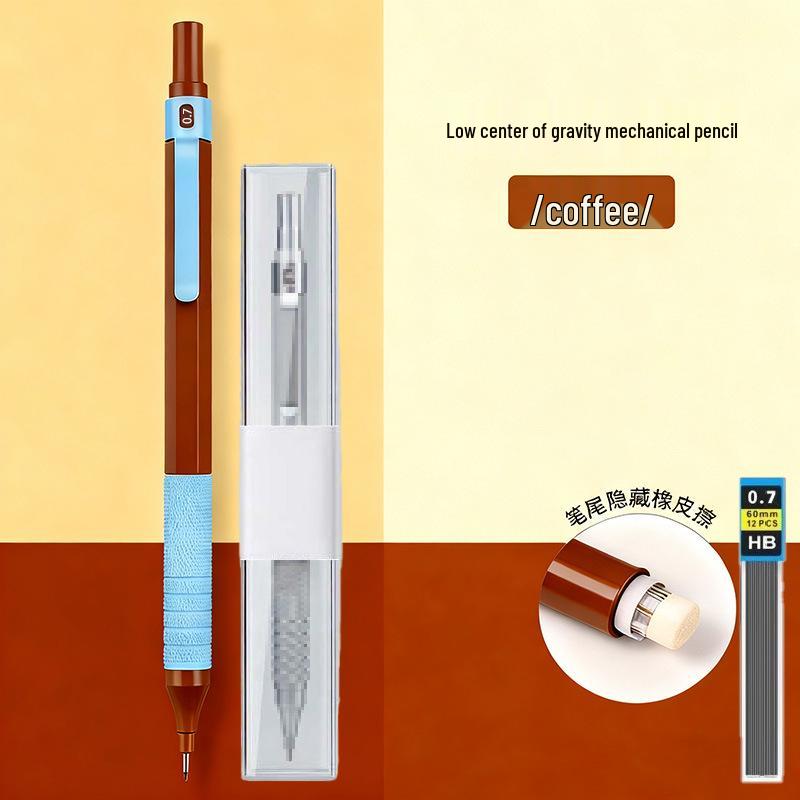 Professional Metal Mechanical Pencil, 0.5/0.7mm, Low Center Gravity, Weighted Feel, Continuous Lead Feed for Drawing & Painting.