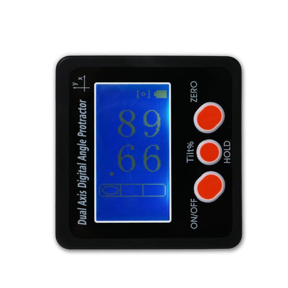 Aluminum Alloy Frame Digital Inclinometer Dual Axis Protractor Bevel Box Digital Angle Gauge Angle Finder With Magnets