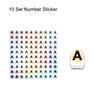 Laser Capital Letter Sticker,3/8" Alphabet Round Self-Adhesive Reflective Letter Stickers for Inventory,10 Sheets(1000 Stickers)