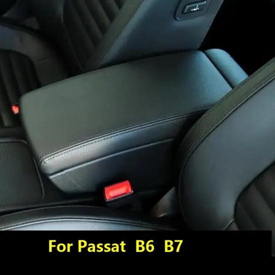 For Volkswagen Passat B6 ( 2005-2009) / Passat B7 ( 2010-2016 ) Microfibre Leather Center Armrest Cover Car Accessories Interior