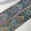 4.92yard Fabric Ribbon Vintage Flower Embroideried Trim Woven Ribbon Fabric Trim Fringes for Sewing Crafting