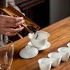 Fangran High-End Mutton-Fat Jade Ceramic Travel Tea Set