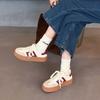 2 Spring new flat heel platform sports casual versatile comfortable women's shoes heightening board shoes white shoes